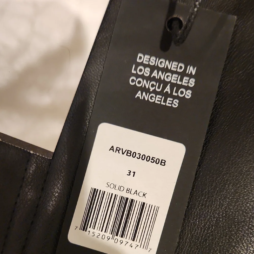 ❤️ NWT! AFRM × REVOLVE DAWSON LOW RISE WIDE LEG VEGAN LEATHER PANTS, 12 (31) - Picture 3 of 13